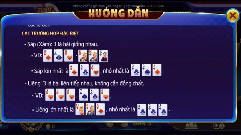 Một số quy định đặc biệt của Bài Liêng