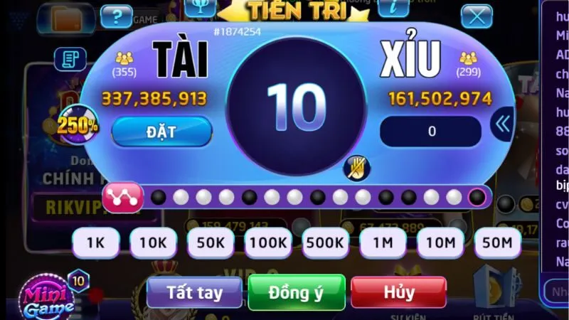 Tài xỉu Mini sân chơi cá cược thưởng lớn
